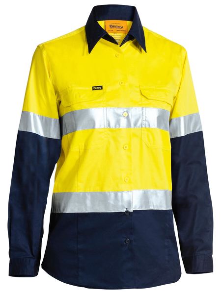 Womens Taped Cool Lightweight Hi Vis Shirt With Nbcf Embroidery - made by Bisley