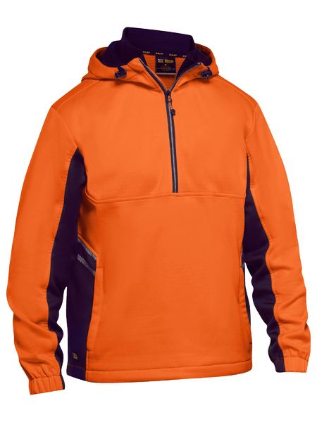 Hi Vis Water Repellent Fleece Hoodie - made by Bisley