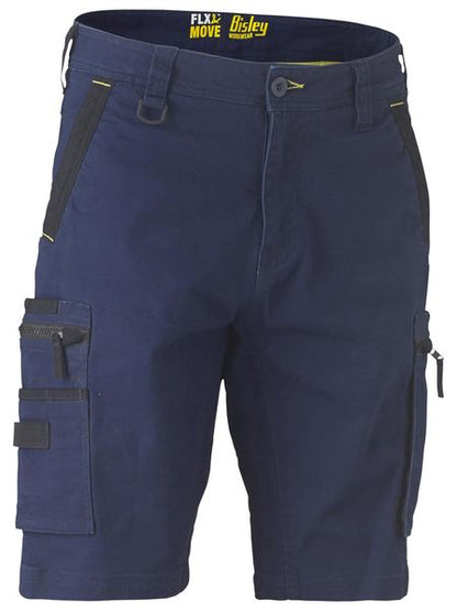 Flx And Move Stretch Utility Zip Cargo Short - made by Bisley