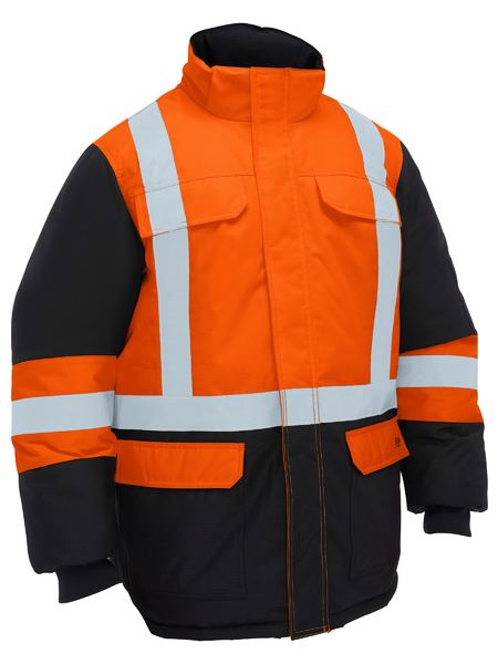 H Taped Hi Vis Freezer Hooded Jacket - made by Bisley