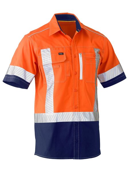 Flx And Move X Taped Hi Vis Utility Shirt - made by Bisley