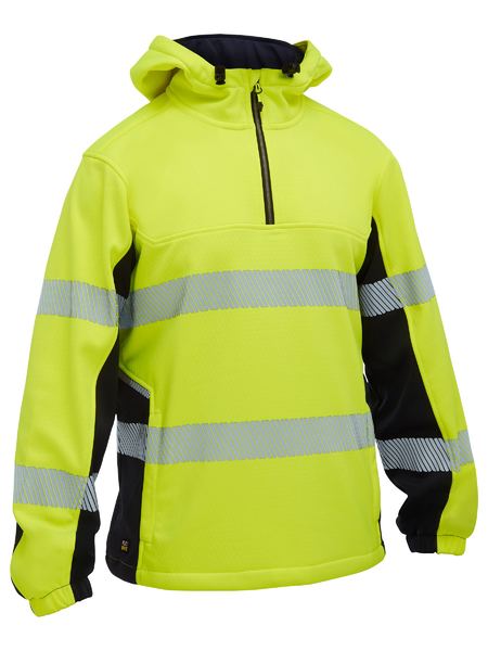 Hi Vis Taped Liquid Repellent Fleece Hoodie - made by Bisley