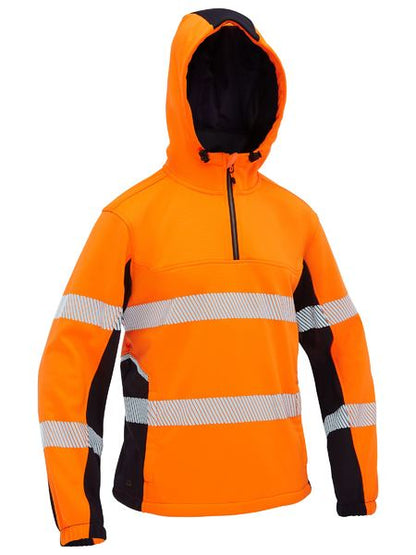 Hi Vis Taped Liquid Repellent Fleece Hoodie - made by Bisley