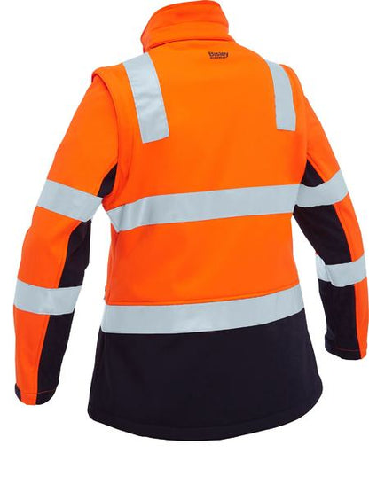 Womens Taped Two Tone Hi Vis 3 In 1 Soft Shell Jacket - made by Bisley