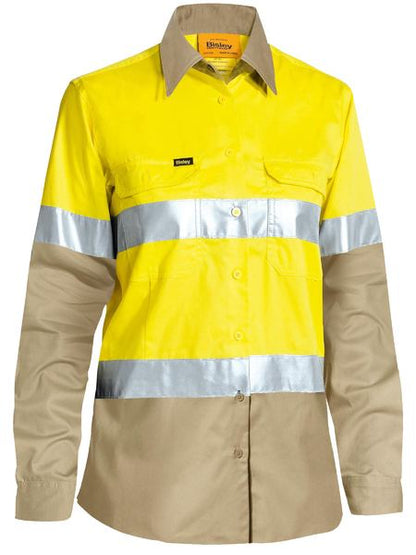 Womens Taped Cool Lightweight Hi Vis Shirt With Nbcf Embroidery - made by Bisley