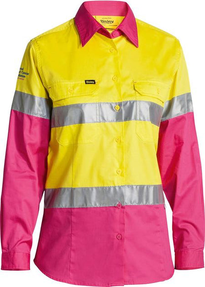 Womens Taped Cool Lightweight Hi Vis Shirt With Nbcf Embroidery - made by Bisley