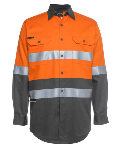 Hi Vis Long Sleeve Work Shirt W/ Tape - made by JBs Wear