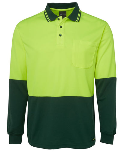 Hi Vis Long Sleeve Polo Shirt - made by JBs Wear