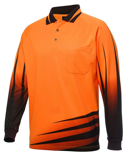 Hi Vis Rippa Long Sleeve Polo Shirt - made by JBs Wear