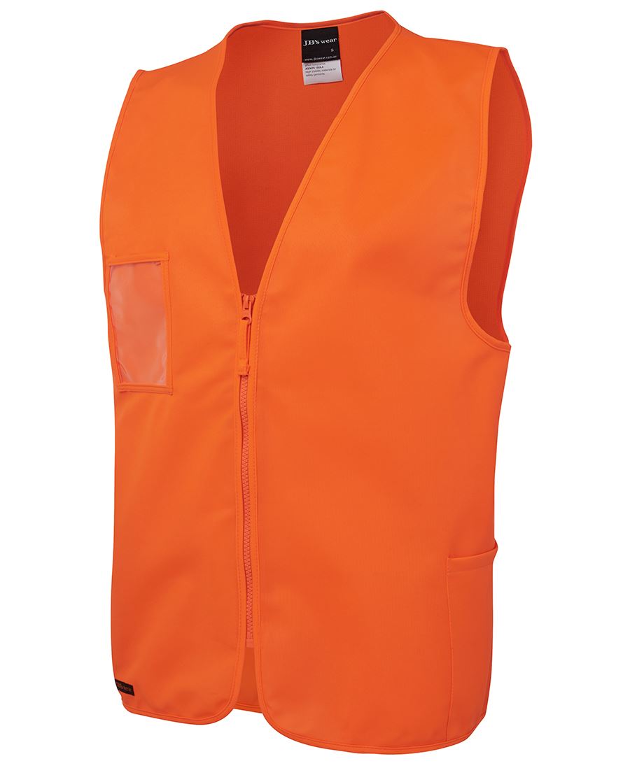 Hi Vis Day Use Zip Safety Vest - made by JBs Wear