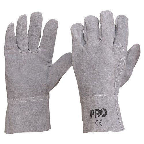 Chrome Leather Glove - One Size Fits All - Pair - made by PRO Choice