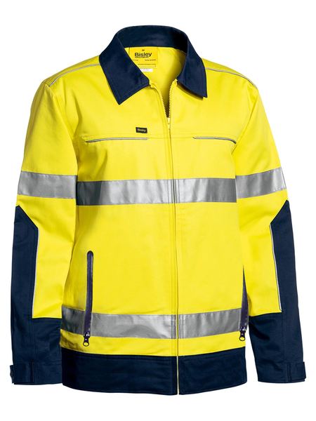 Taped Hi Vis Drill Jacket With Liquid Repellent Finish - made by Bisley