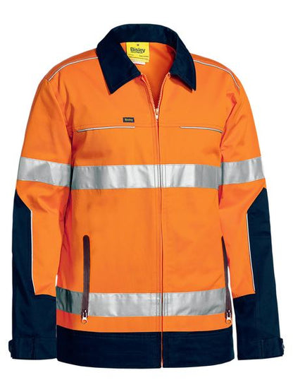 Taped Hi Vis Drill Jacket With Liquid Repellent Finish - made by Bisley