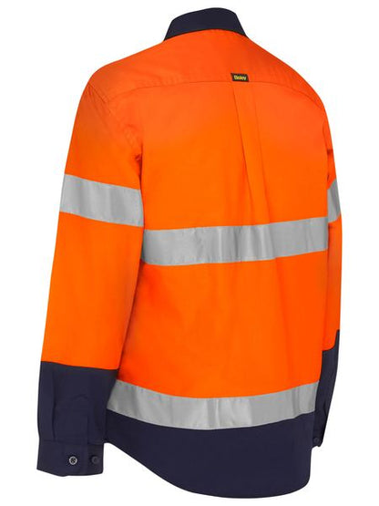 Womens Taped Hi Vis Maternity Drill Shirt - made by Bisley