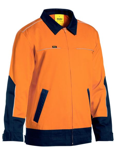 Hi Vis Drill Jacket With Liquid Repellent Finish - made by Bisley