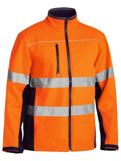 Taped Hi Vis Soft Shell Jacket - made by Bisley