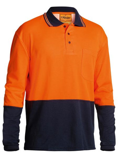 Long Sleeve 2-Tone Polo - made by Bisley