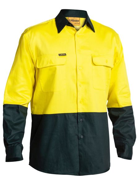 Bisley Long Sleeve 2-tone Shirt - made by Bisley