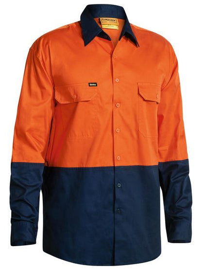 Bisley Long Sleeve Cool 2-tone Shirt