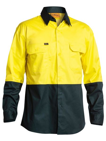 Bisley Long Sleeve Cool 2-tone Shirt