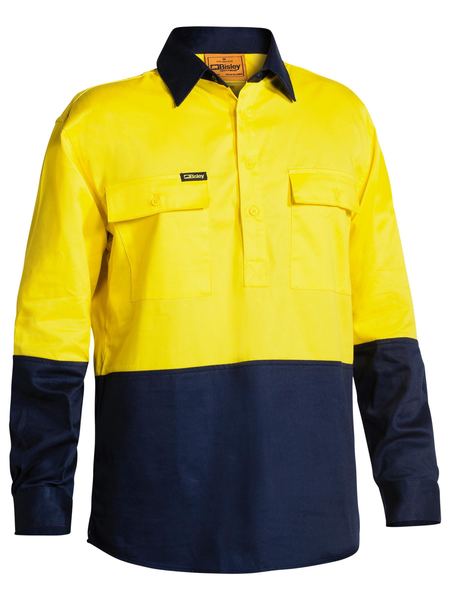 Bisley Long Sleeve 2-tone Drill Shirt - made by Bisley