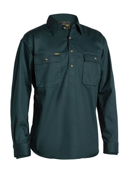 B-Protected distribute this product which is made by Bisley. The Closed Front Cotton Drill Shirt has the part number of B-BSC6433