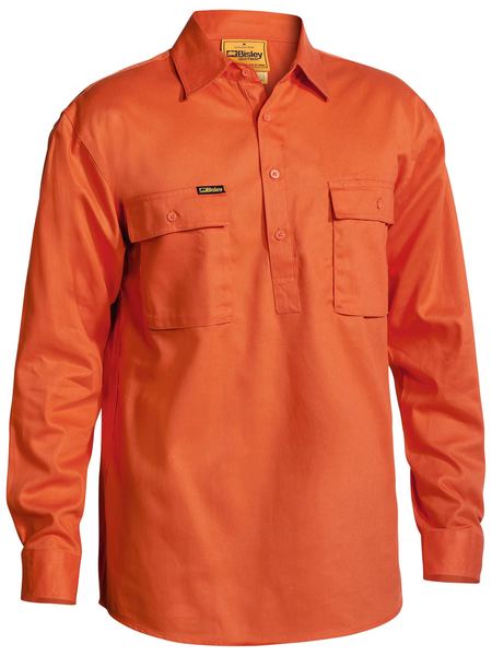 Bisley Long Sleeve Cargo Drill Shirt - made by Bisley