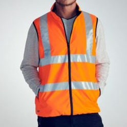 Hi Vis Reversible Puffer Vest - made by Bisley