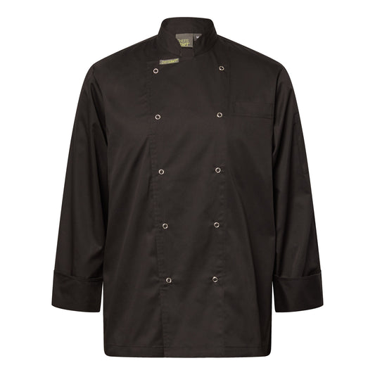 Lightweight Executive Long Sleeve Chefs Jacket with Press Studs - made by ChefsCraft