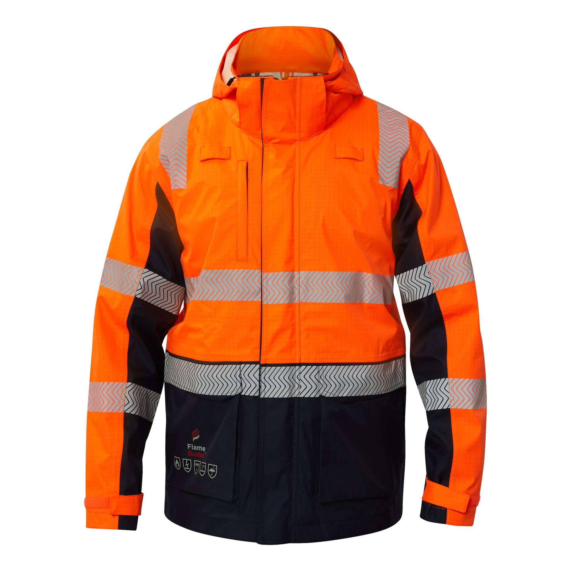 TORRENT HRC2 Reflective Wet Weather Jacket - made by FlameBuster