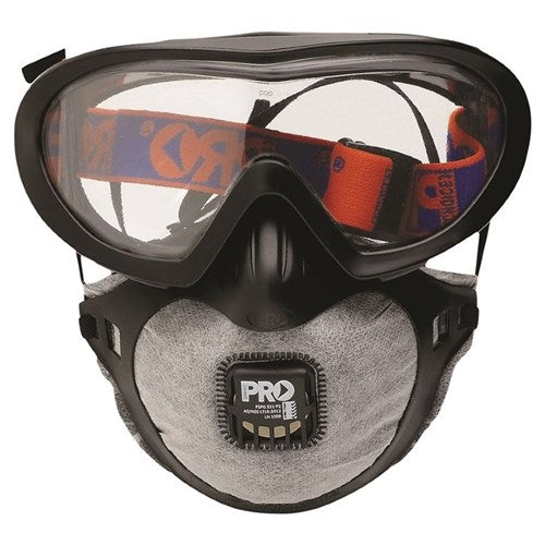 Goggle And P2 Carbon Dust Mask Combo - made by PRO Choice