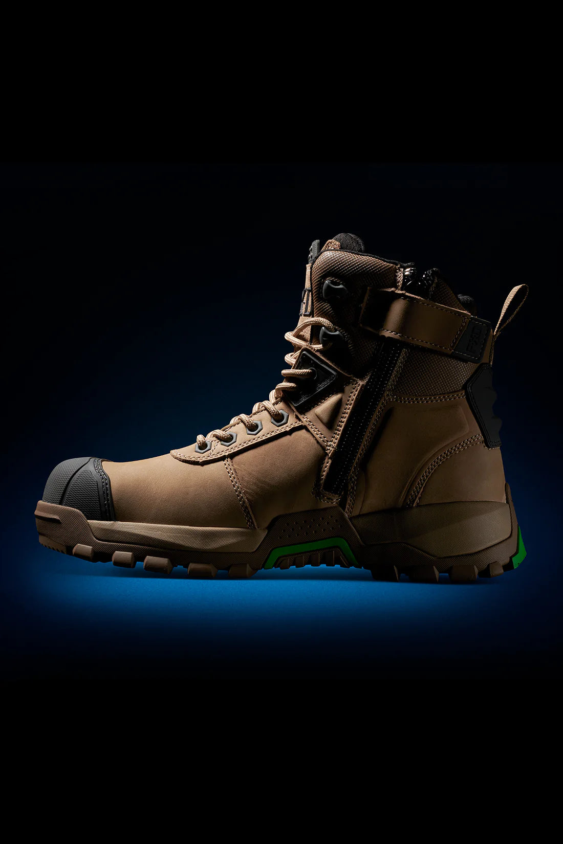 High Zip Sided High Cut Safety Boots - made by FXD Footwear