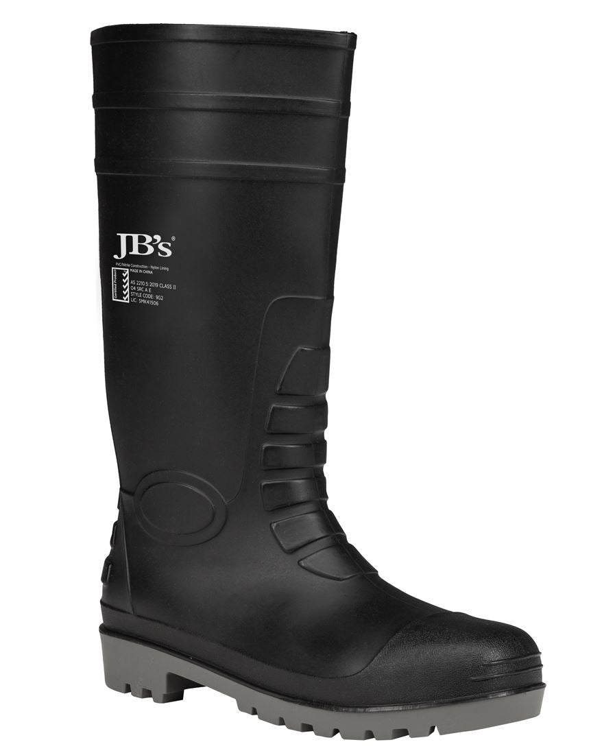 JB Soft Toe Gumboot | Blk/Wht_B-Protected