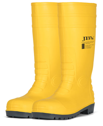 JB Steel Cap Gumboot | Blk/Ylw/Wht_B-Protected Workwear