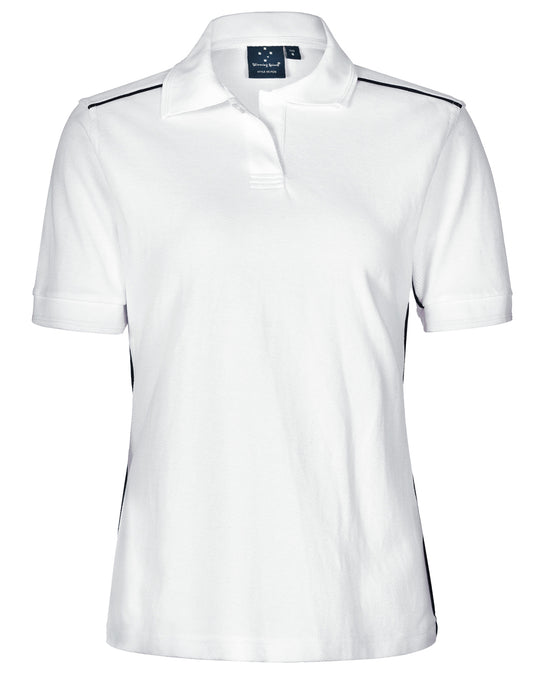 Cotton Contrast Piping Polo - made by AIW