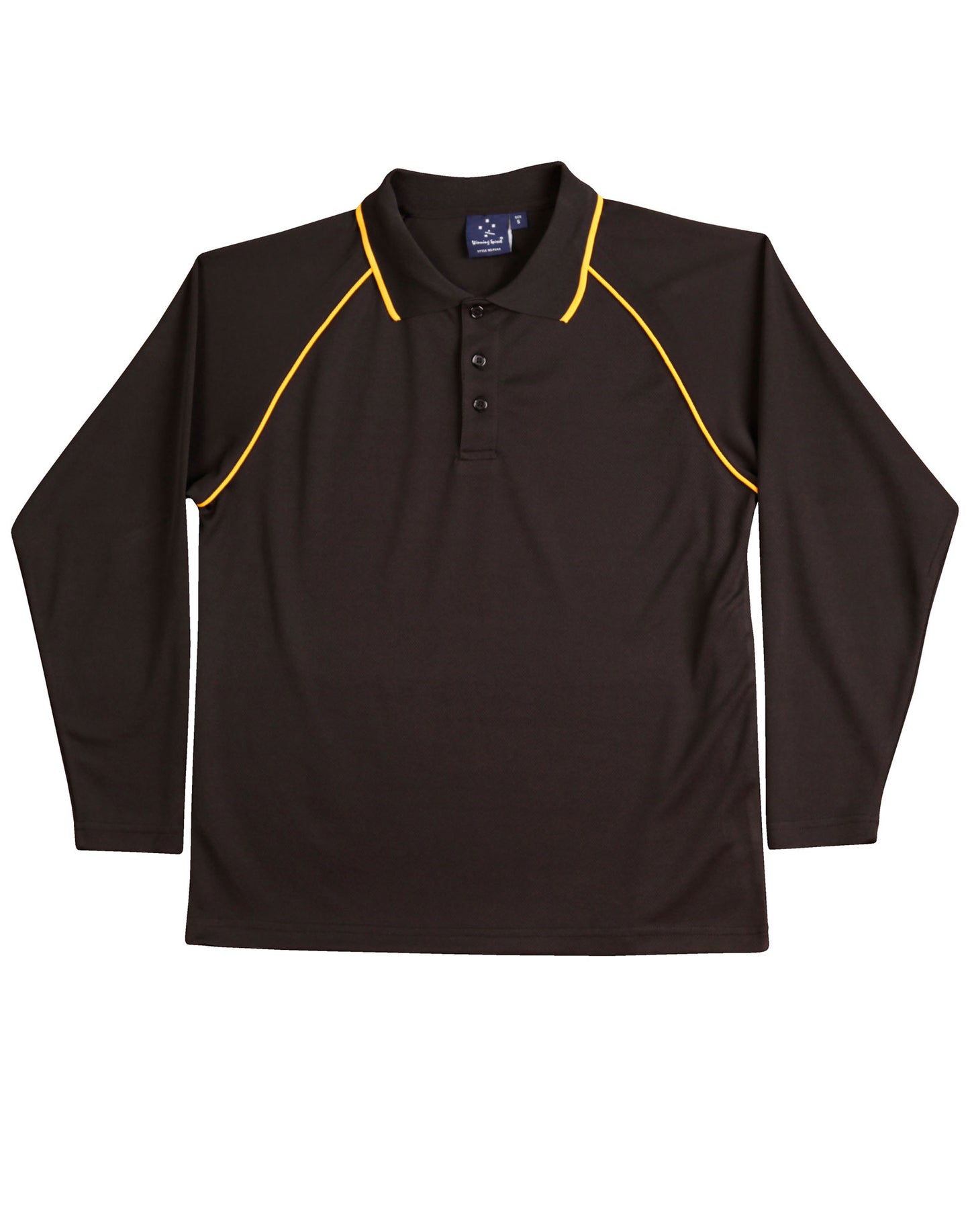 Long Sleeve Contrast Polo - made by AIW