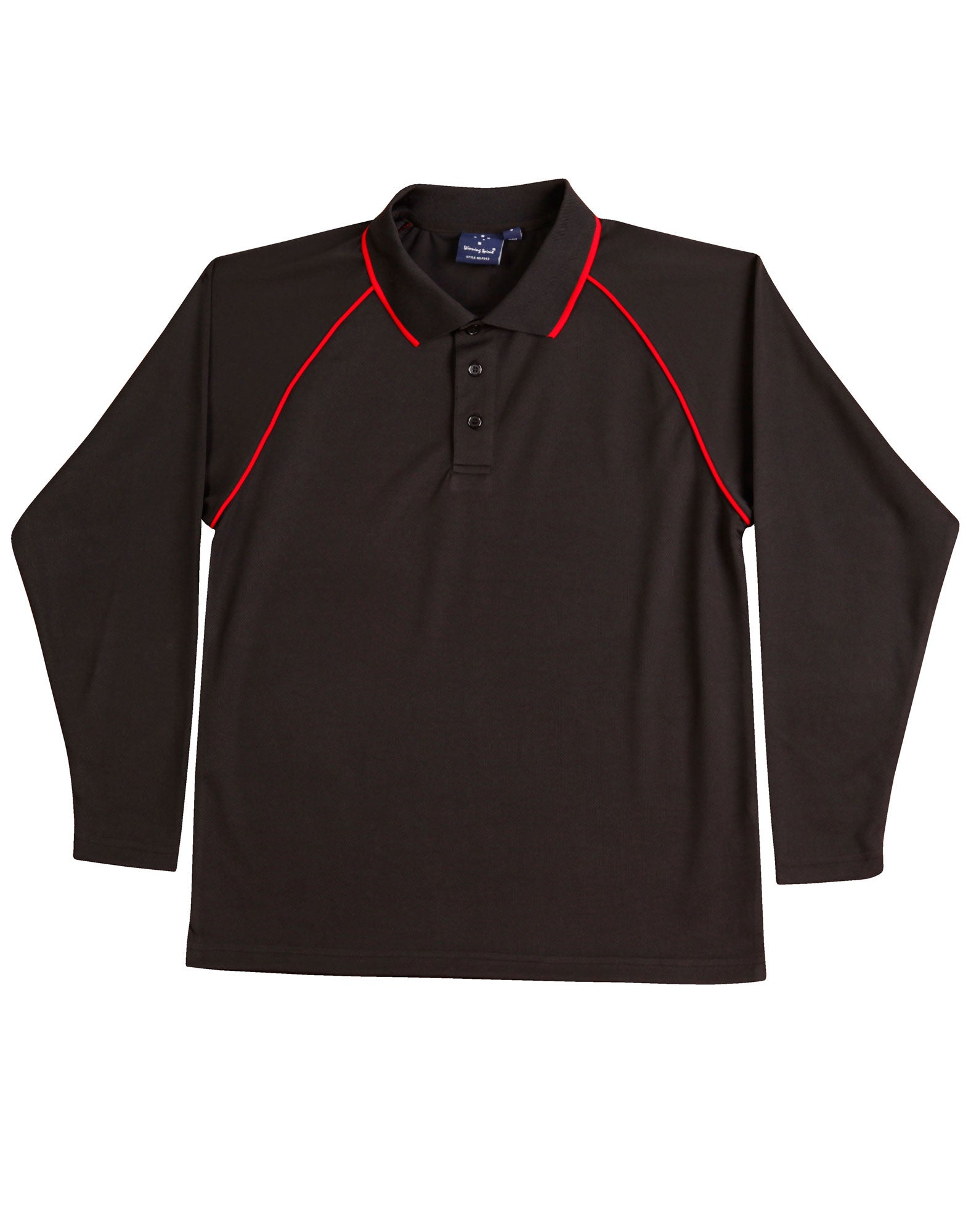 Long Sleeve Contrast Polo - made by AIW