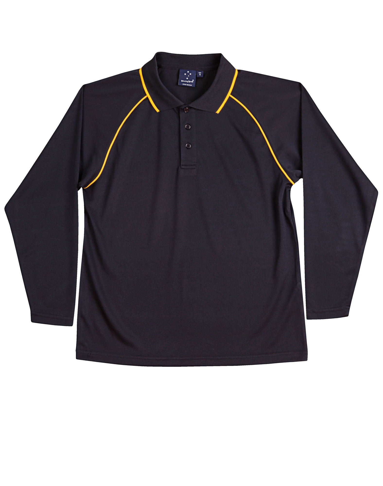 Long Sleeve Contrast Polo - made by AIW