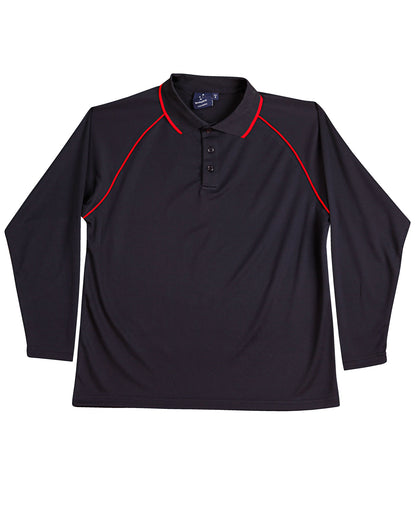 Long Sleeve Contrast Polo - made by AIW