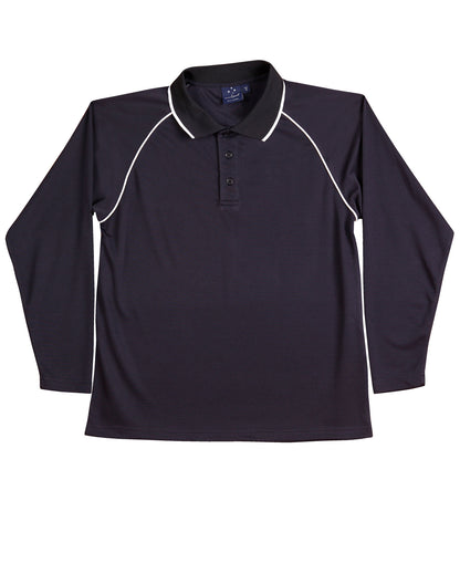 Long Sleeve Contrast Polo - made by AIW