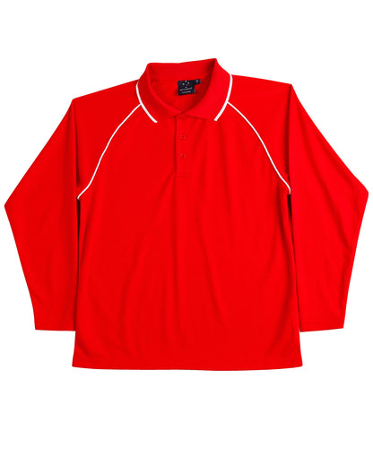 Long Sleeve Contrast Polo - made by AIW