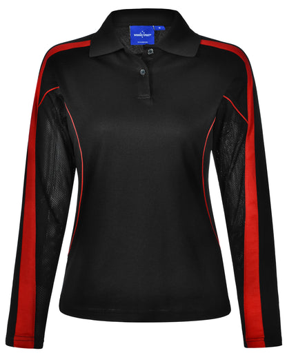 Ladies Tru Dry Long Sleeve Polo - made by AIW