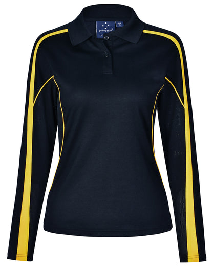 Ladies Tru Dry Long Sleeve Polo - made by AIW