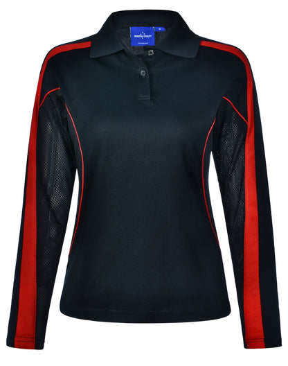 Ladies Tru Dry Long Sleeve Polo - made by AIW