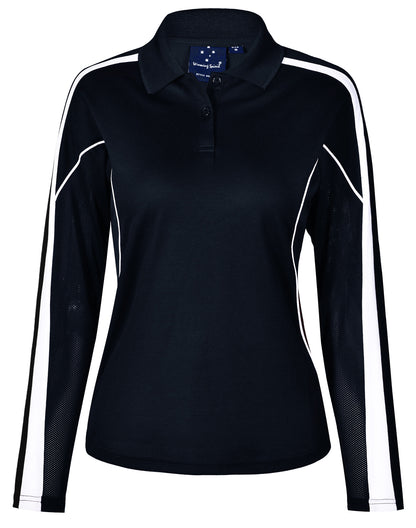 Ladies Tru Dry Long Sleeve Polo - made by AIW