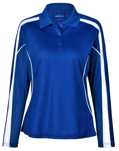 Ladies Tru Dry Long Sleeve Polo - made by AIW