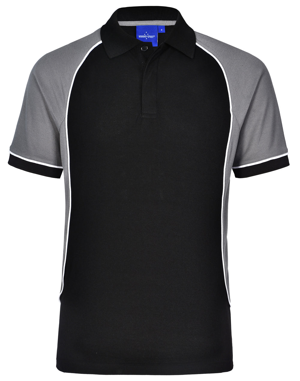 Tri Colour Mens Short Sleeve Polo - made by AIW