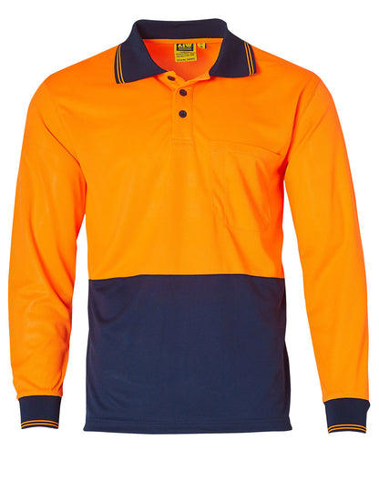 Hi Vis Long Sleeve Truedry Polo - made by AIW