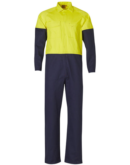 Hi Vis Cotton Drill Coveralls - made by AIW
