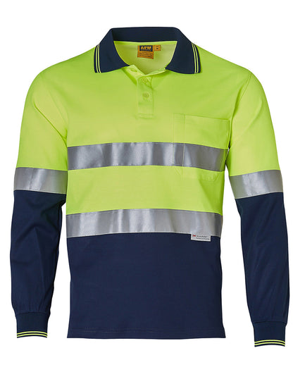 Hi Vis Day Night Long Sleeve Truedry Polo - made by AIW